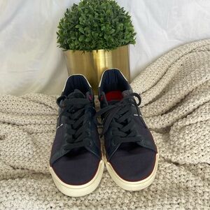 Blue and Red Casual Sneakers with Classic Design Size 10